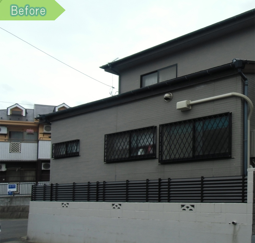松戸市の外壁塗装工事前